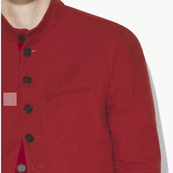 MULTI-BUTTON JACKET Burgandy Size 50 EU 40 US - Picture 6 of 7